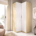 Blanco y madera natural claro