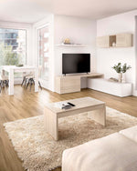 Blanco y roble natural