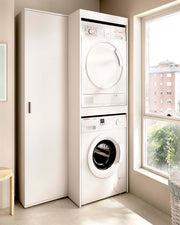 Armario para lavadora secadora con columna auxiliar 1 puerta Fit
