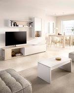 Blanco y Roble natural