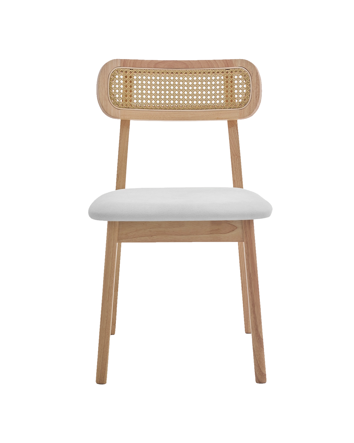 Set de 2 sillas de comedor en madera y ratán Olive