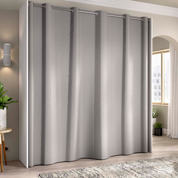 Armario vestidor regulable con dos columnas y cortina Suit