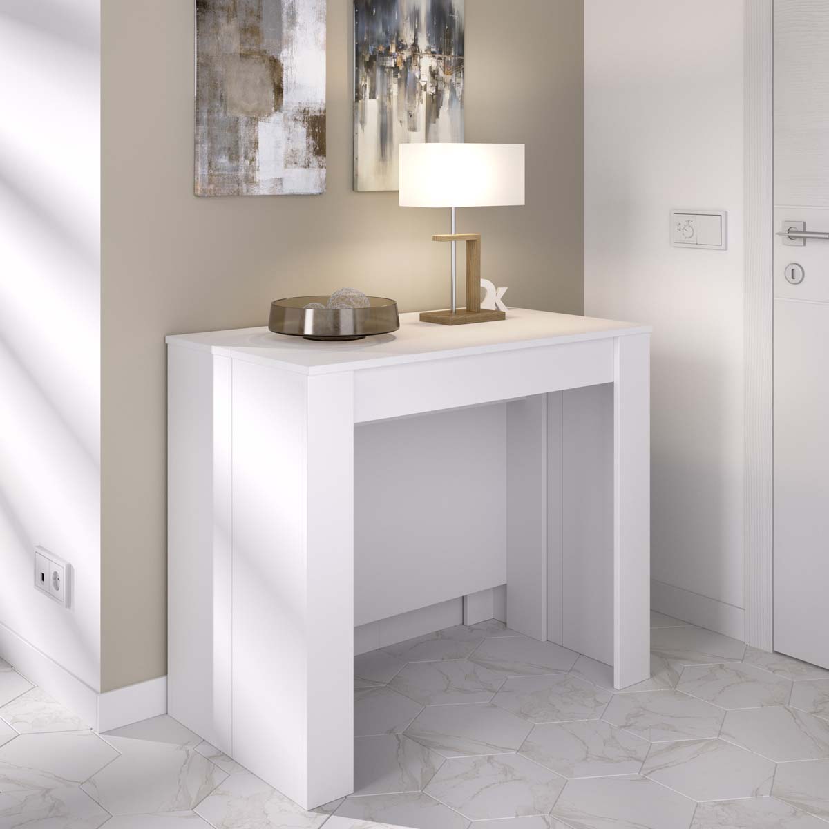 Mesa de comedor/consola extensible Kiona