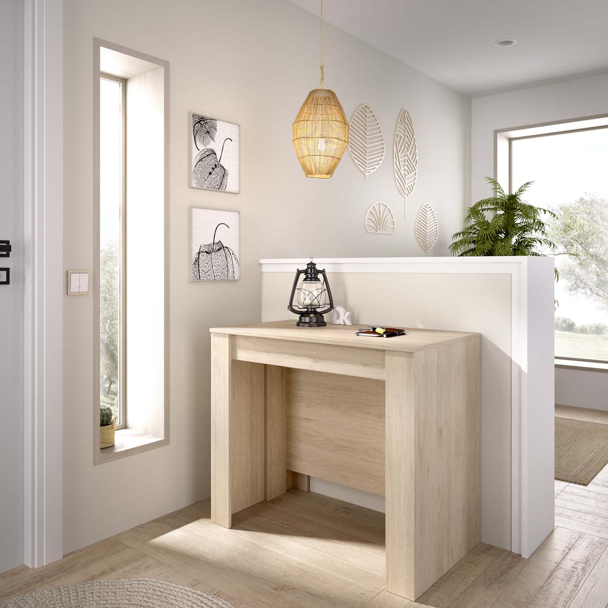 Mesa de comedor/consola extensible Kiona