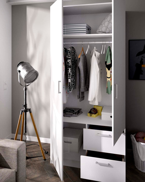 Armario de puertas batientes y cajones Maxi