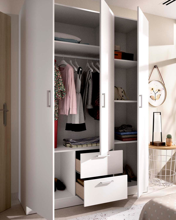 Armario de puertas batientes y cajones Maxi