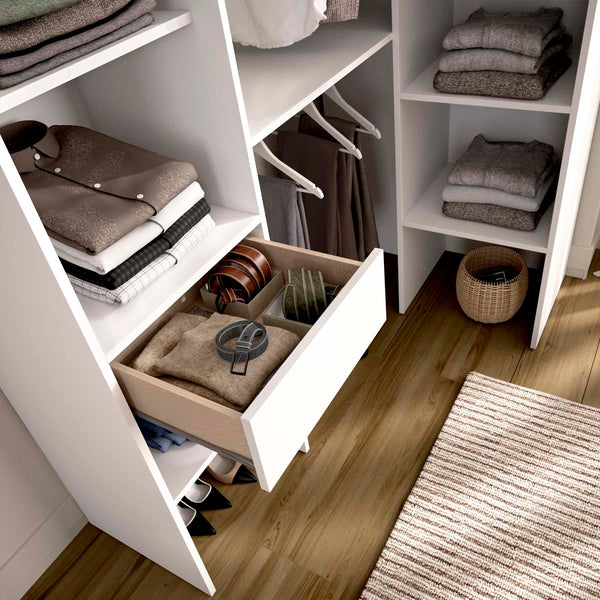 Armario vestidor rinconero con dos columnas Suit