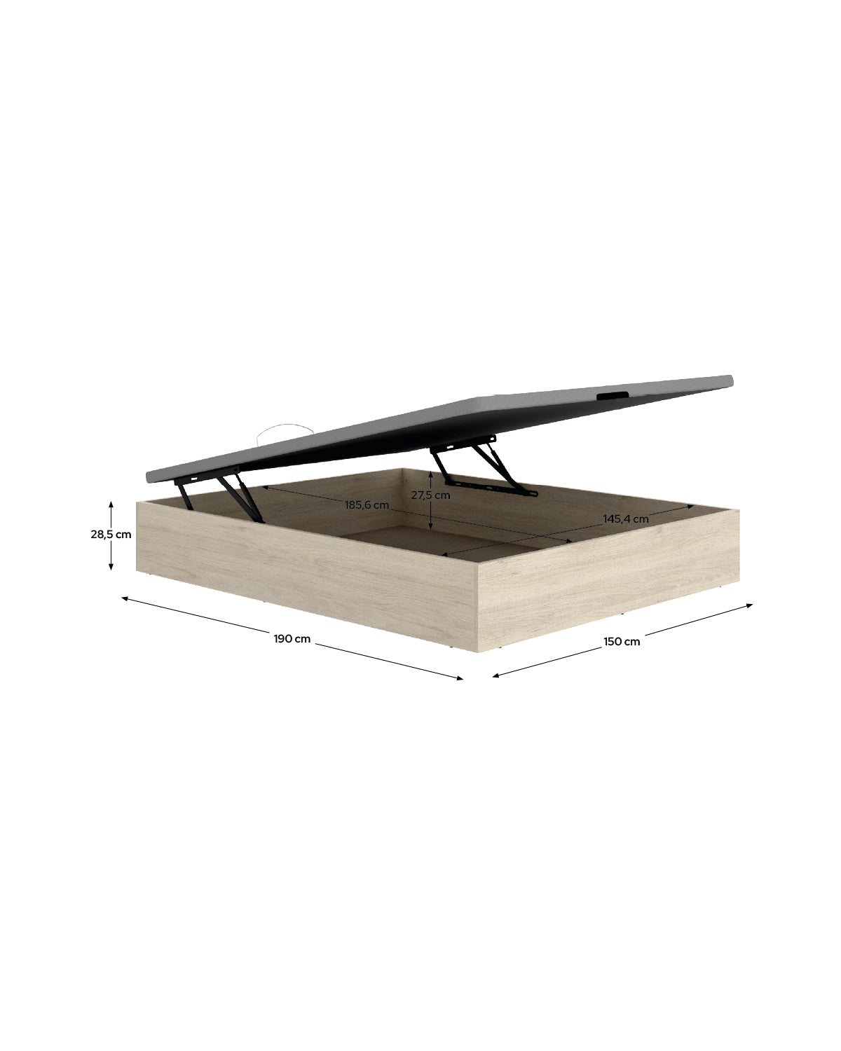 Canapé abatible matrimonio Nest 150 x 190 cm