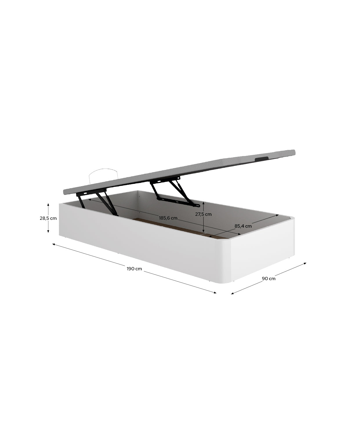 Canapé abatible individual Round 90 x 190cm
