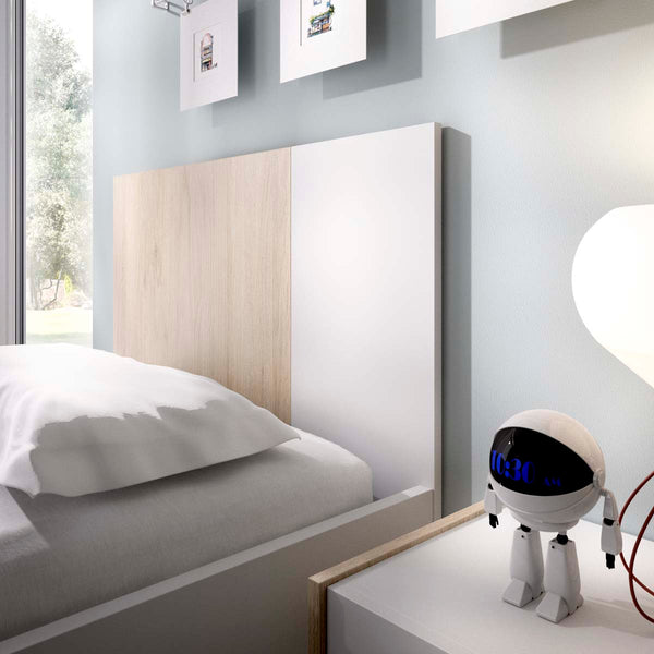 Cama individual con cabecero Dina