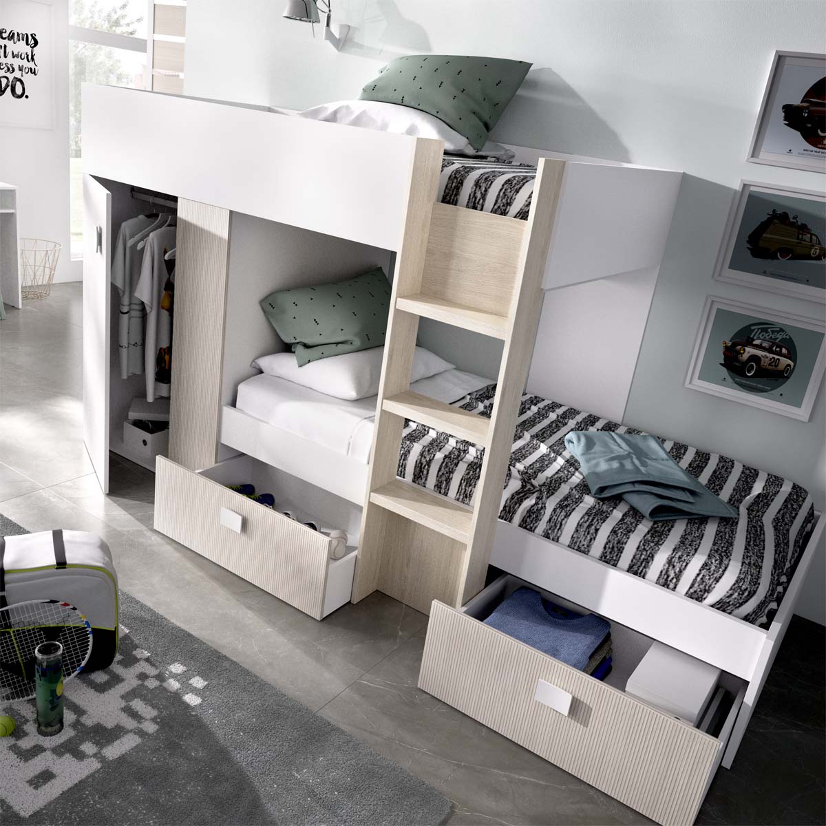 Cama tren reversible Groe