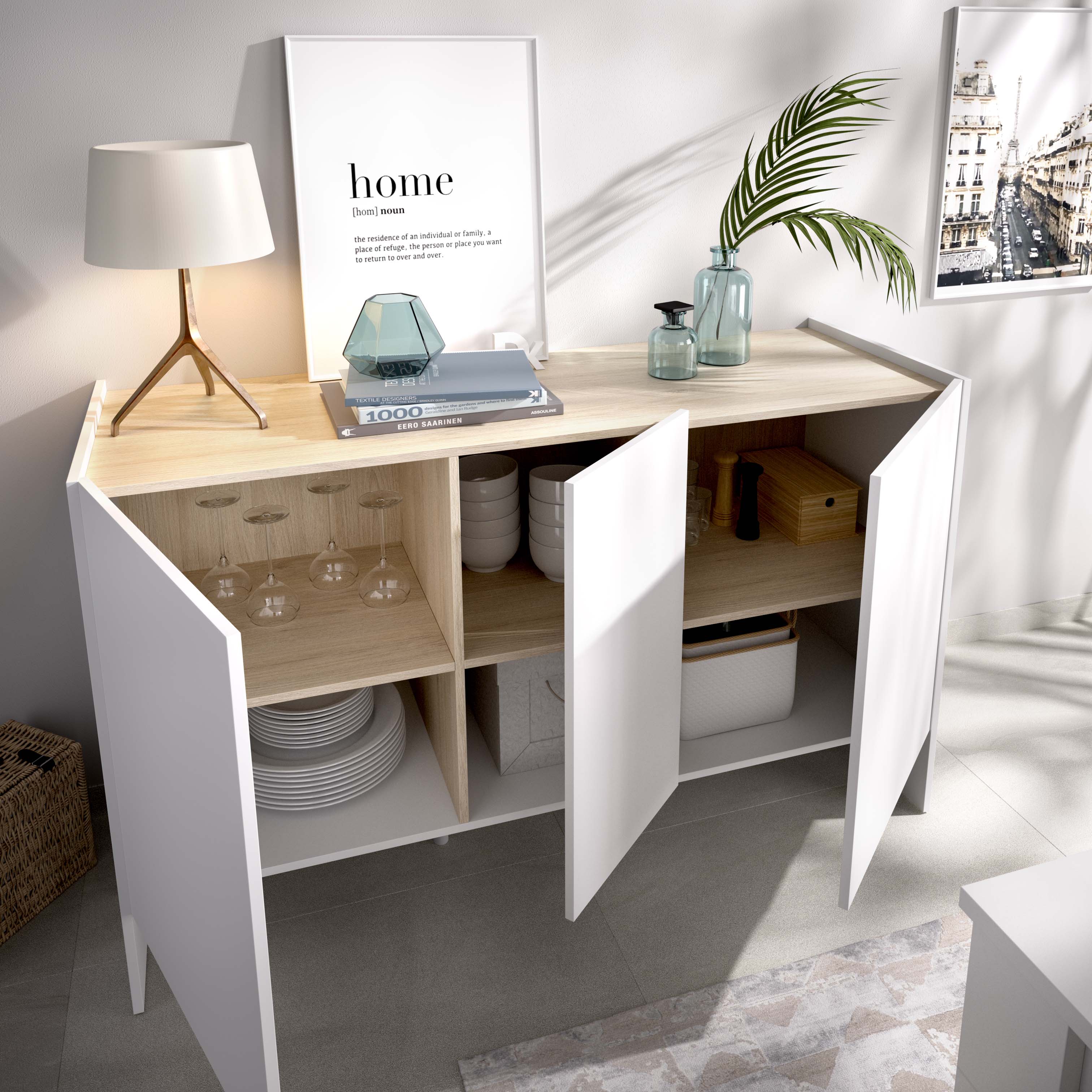 Aparador con parte superior reversible Kloe