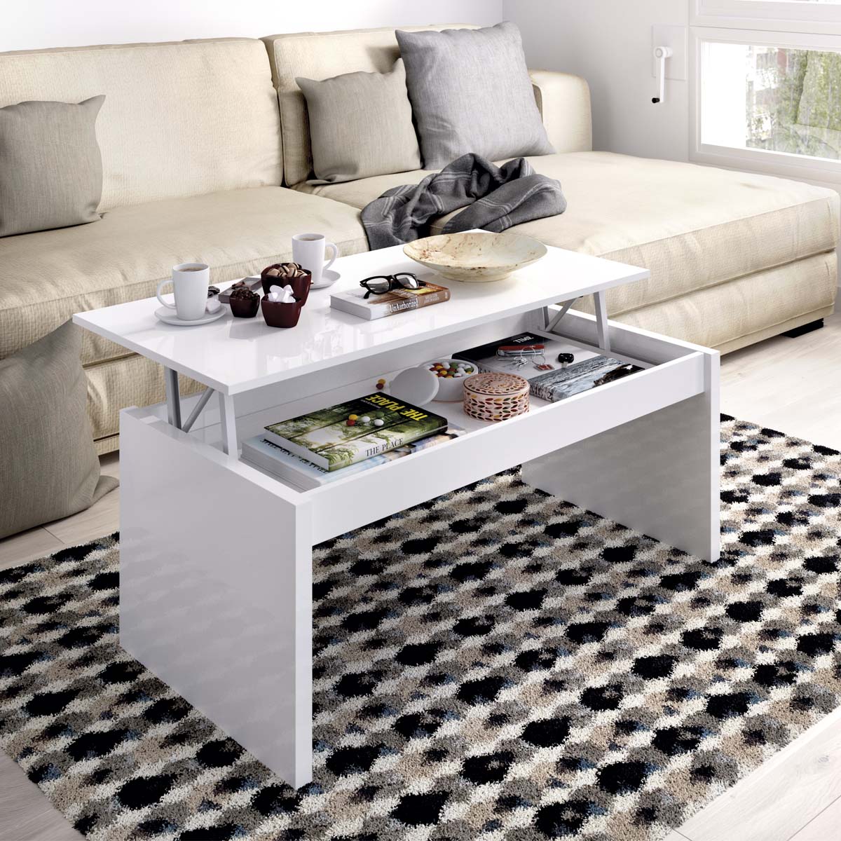 Mesa de centro elevable Side