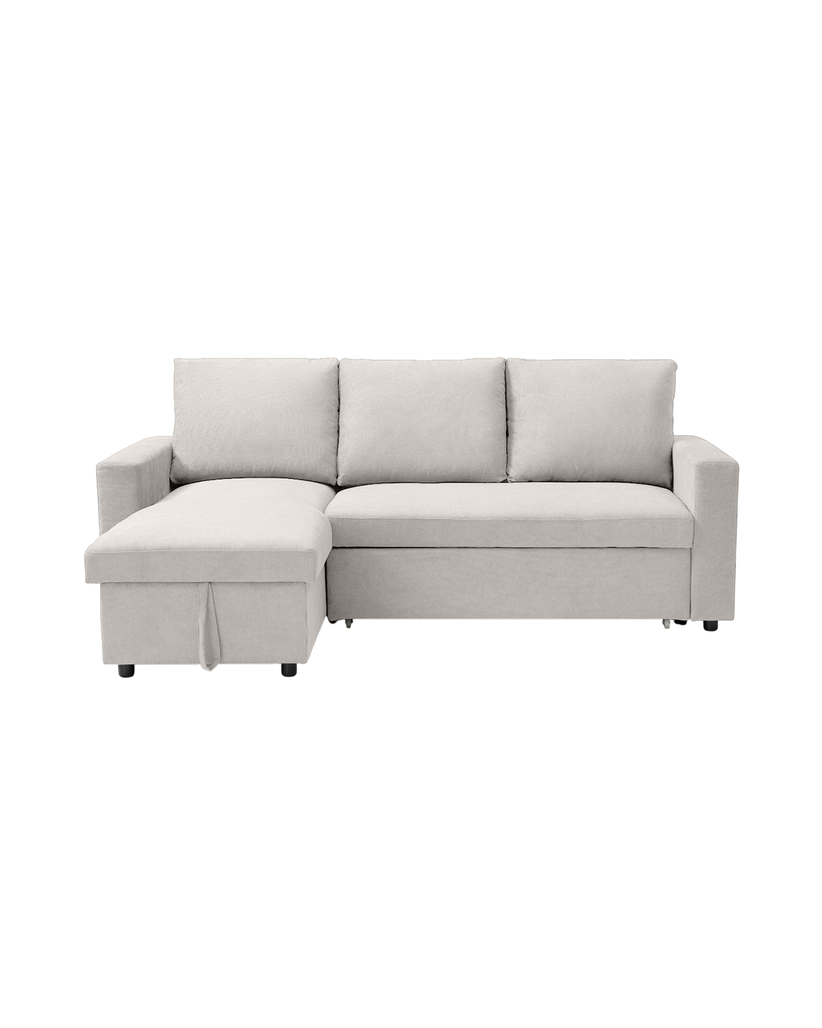 Sofá cama con chaise longue y almacenaje Ivy