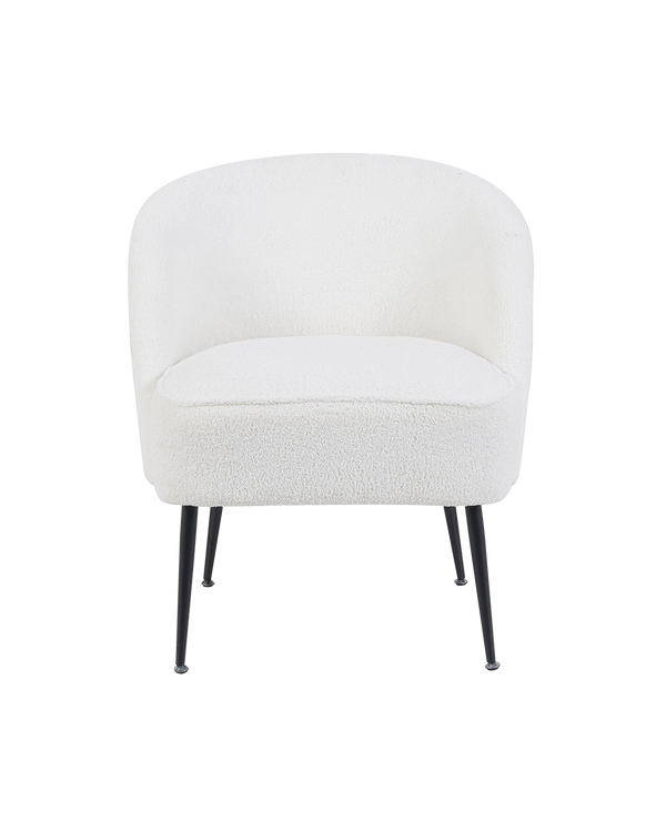 Sillón tapizado en teddy Emma