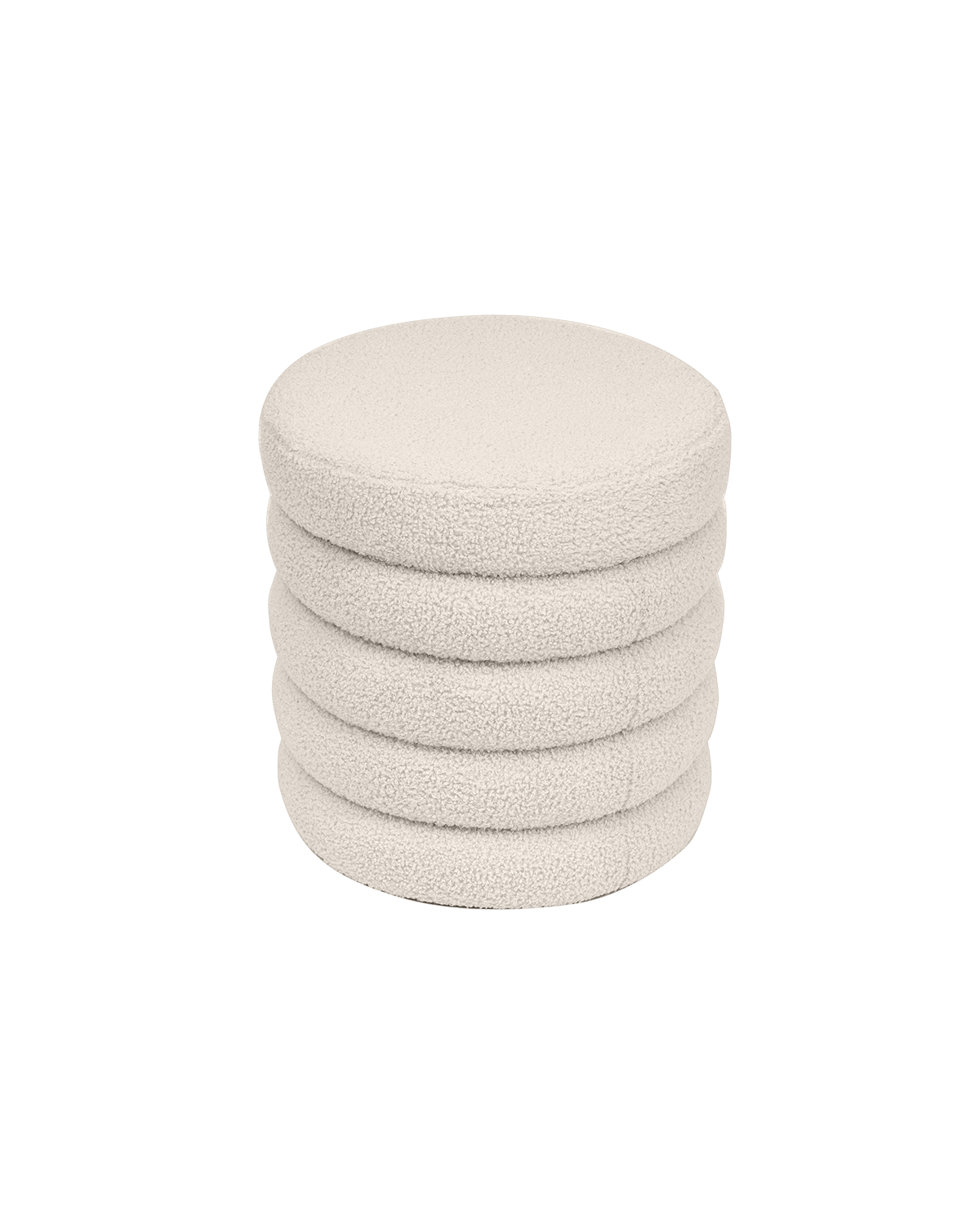 Puff con almacenaje tapizado en teddy Effie