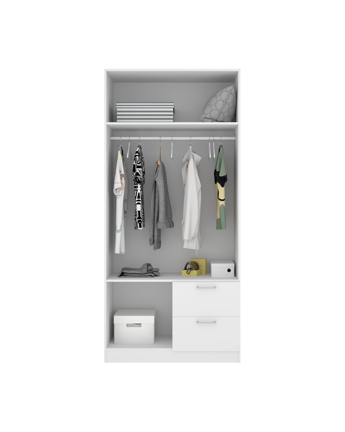 Armario de puertas batientes y cajones Maxi