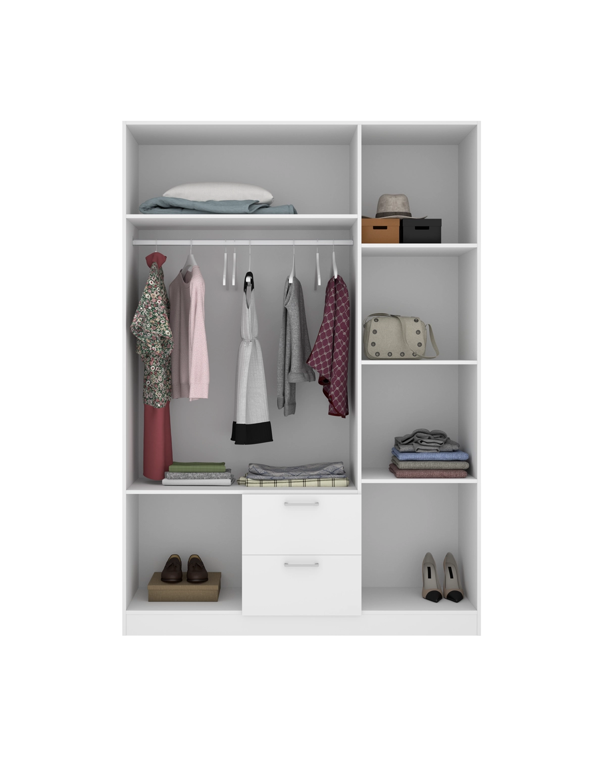 Armario de puertas batientes y cajones Maxi