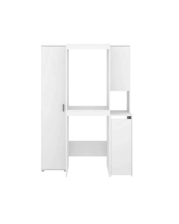 Armario lavadora secadora con modulo alto, modulo bajo y columna auxiliar 1 puerta Fit