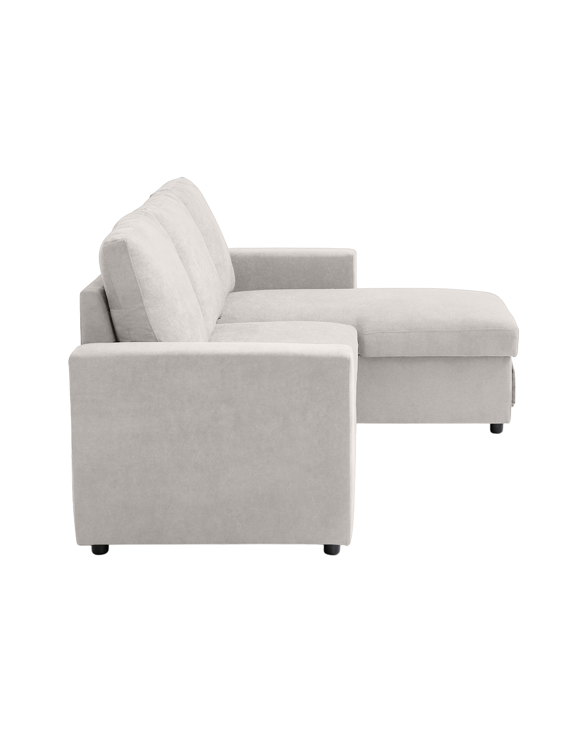 Sofá cama con chaise longue y almacenaje Ivy