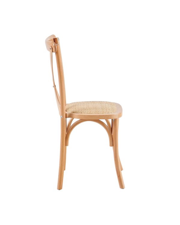 Set de 2 sillas de comedor en madera Cruz