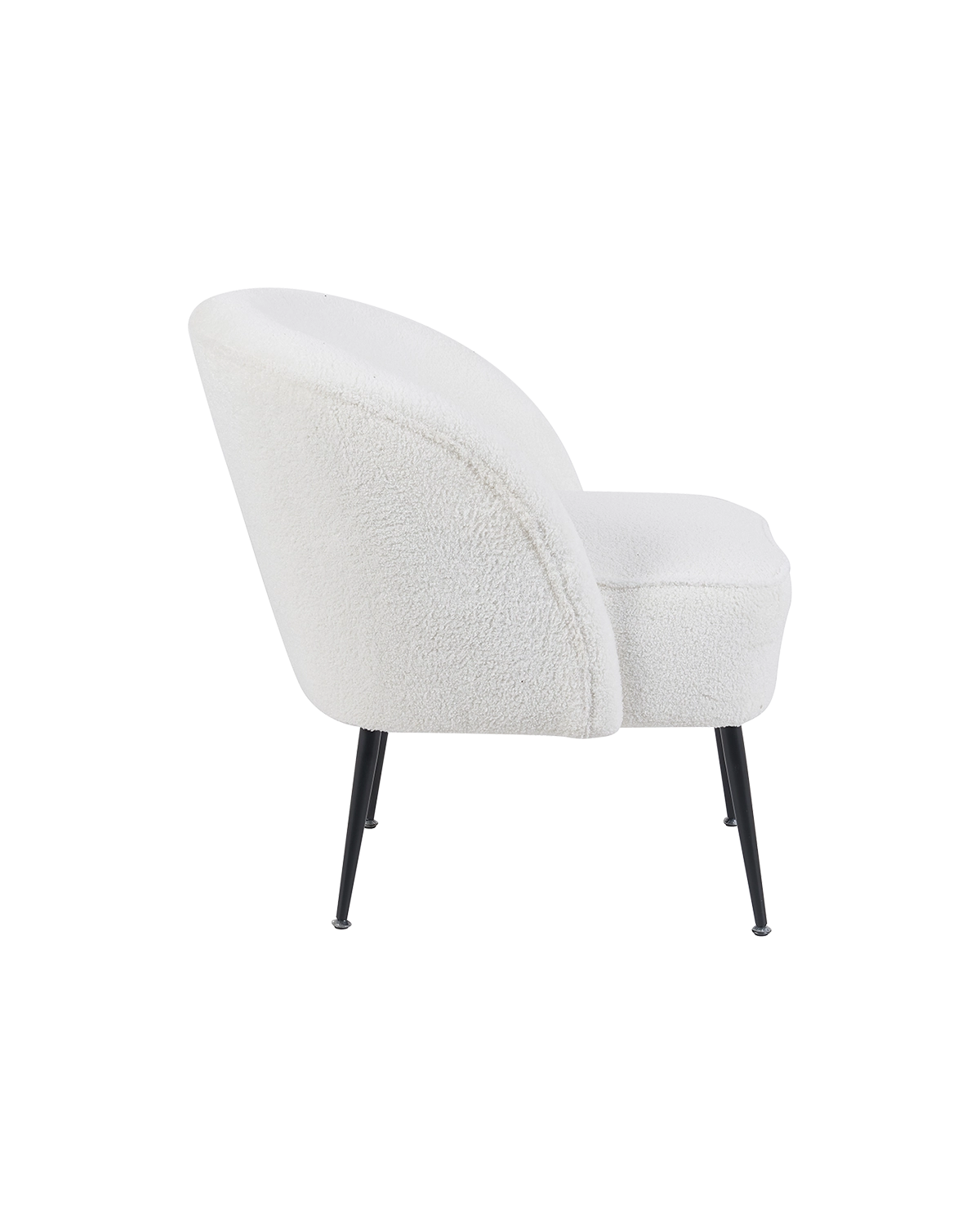 Sillón tapizado en teddy Emma