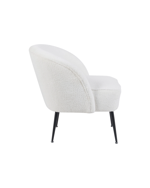 Sillón tapizado en teddy Emma