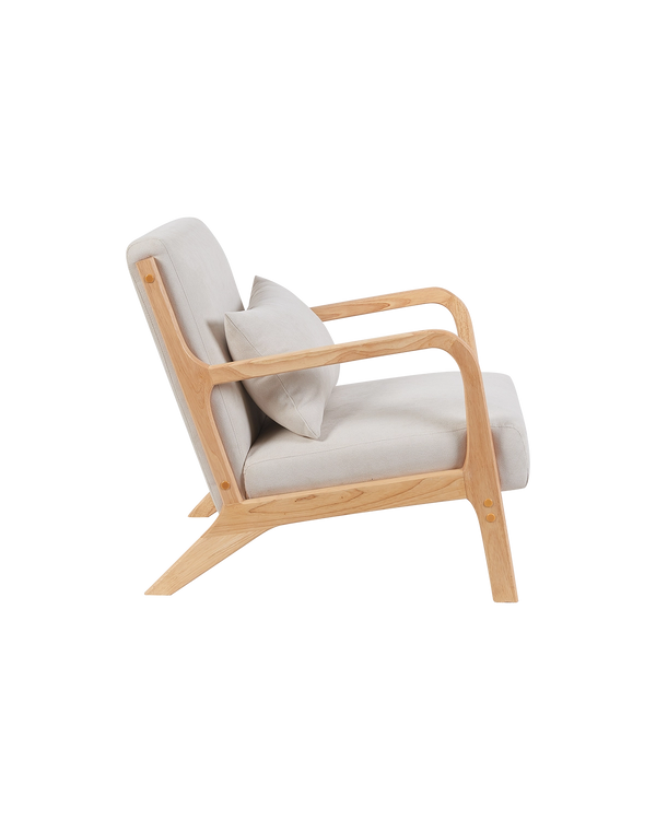 Sillón tapizado en tela Carrie