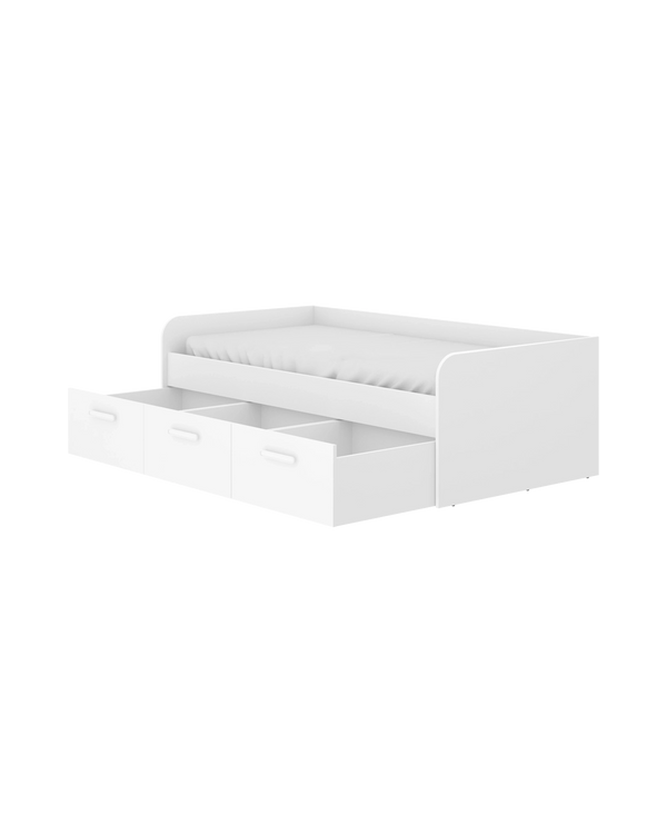Pack ahorro juvenil Cama Mek con cajones, Colchón viscoelástico Nova y Somier 90 x 190 cm