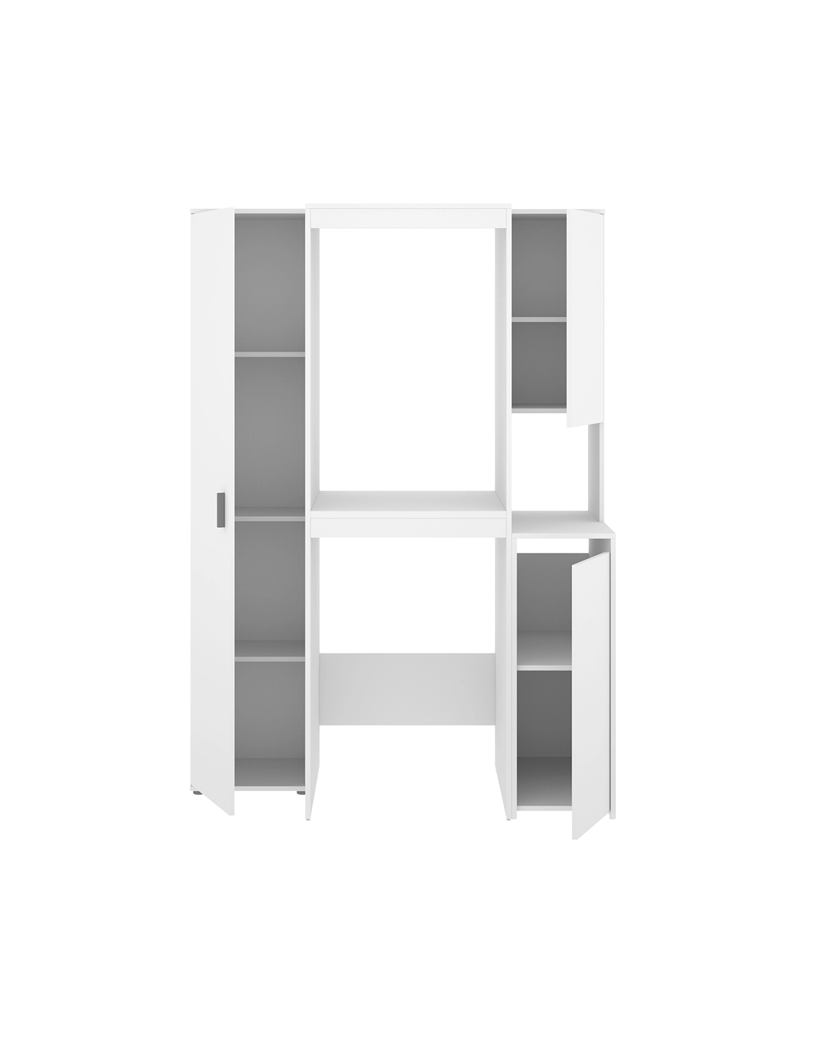 Armario lavadora secadora con modulo alto, modulo bajo y columna auxiliar 1 puerta Fit