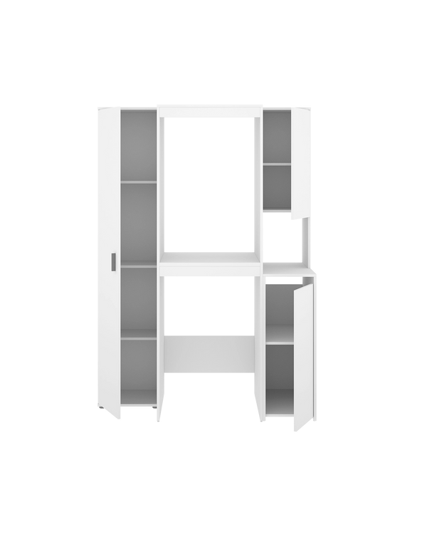 Armario lavadora secadora con modulo alto, modulo bajo y columna auxiliar 1 puerta Fit