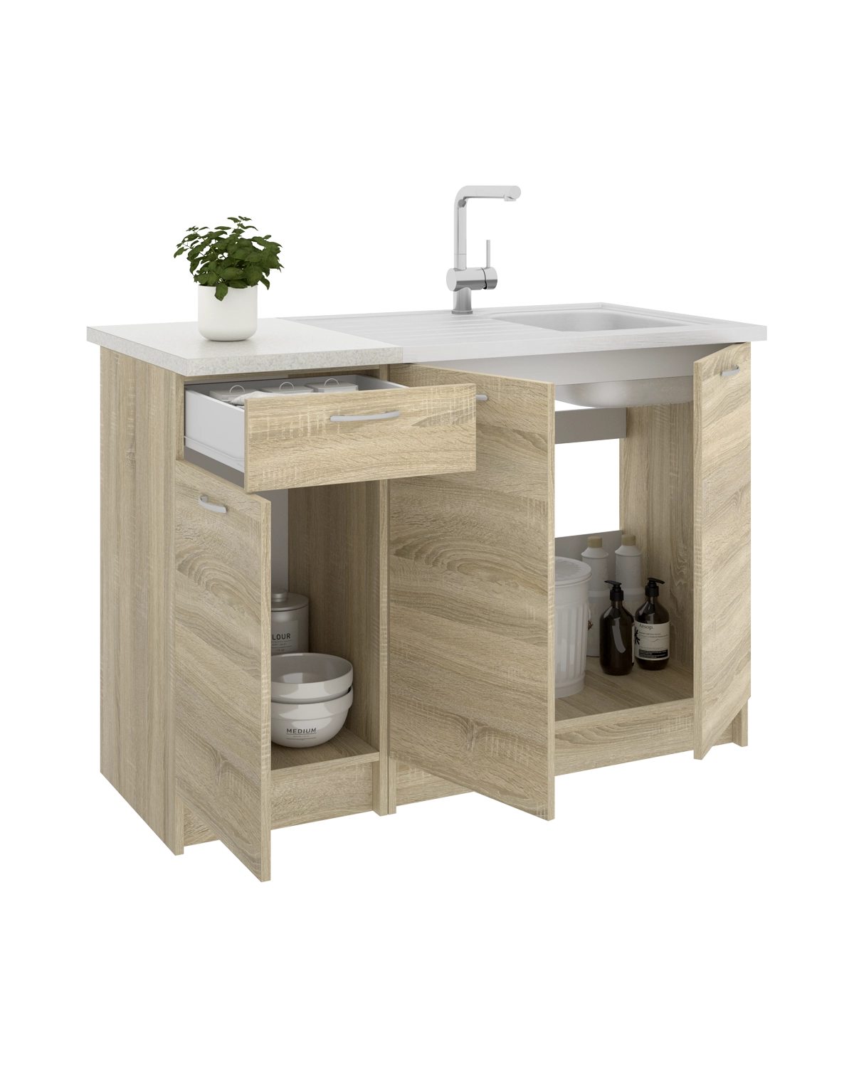 Conjunto de 2 módulos de cocina inferiores Kirsten