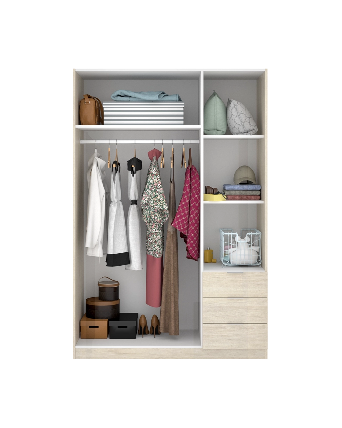 Armario de puertas batientes y cajones Essen