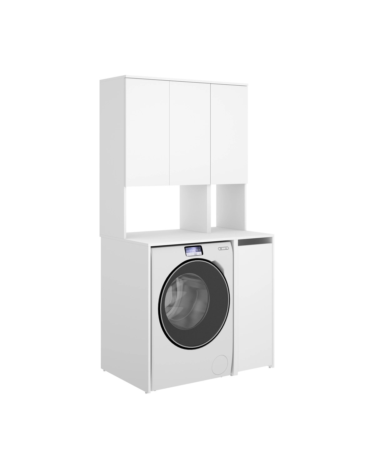Armario para lavadora con modulo alto y mueble bajo auxiliar Fit