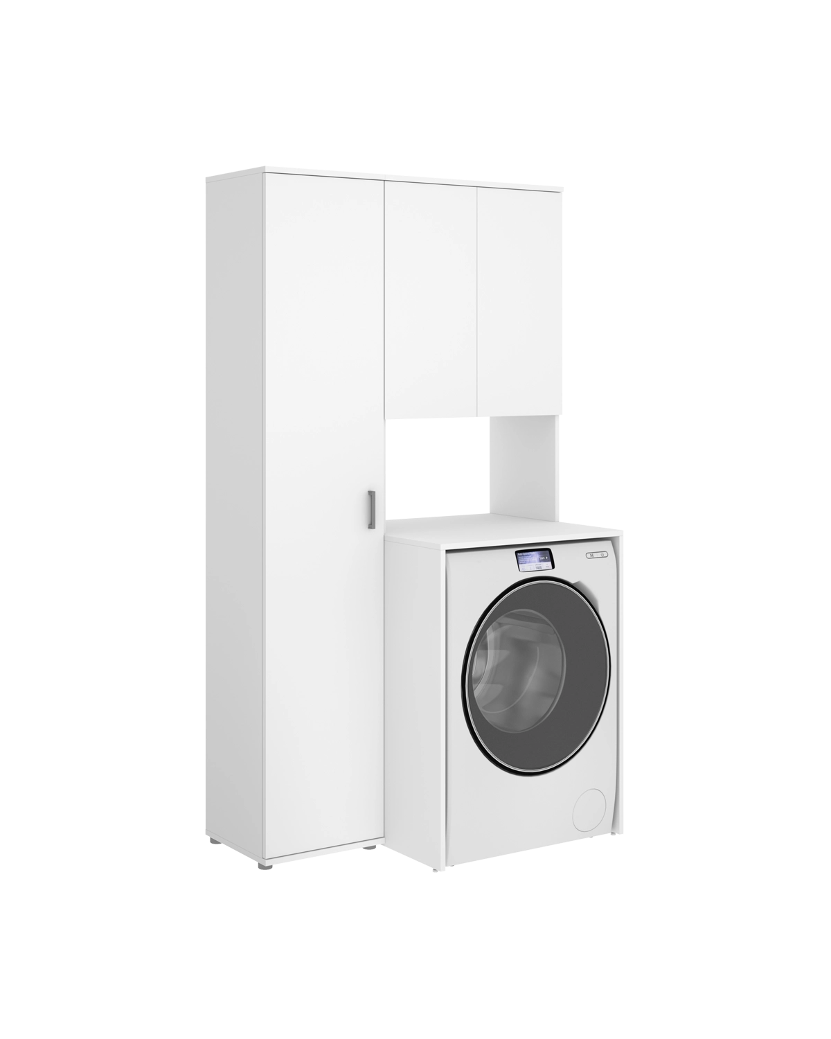 Armario para lavadora con modulo alto y columna auxiliar Fit