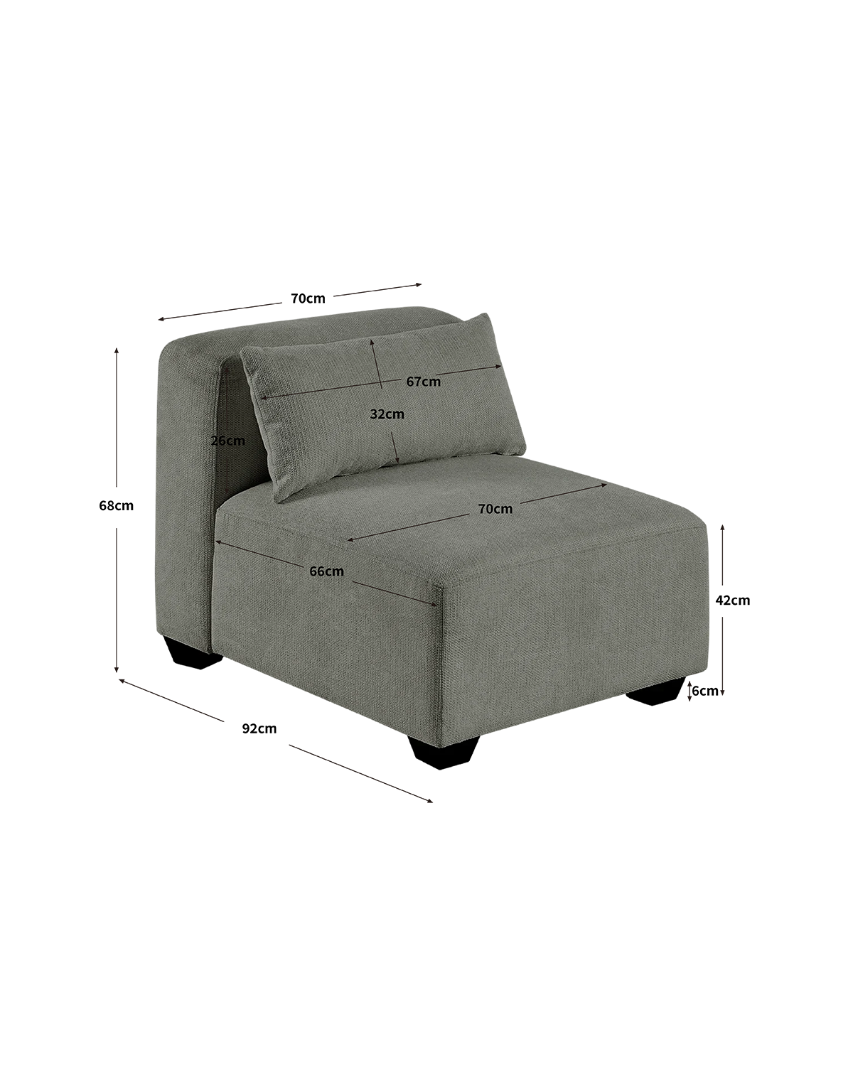 Módulo de sofá Liza medio