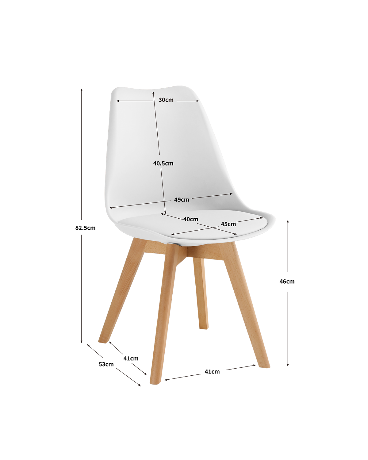 Set de 4 sillas de comedor Mavis