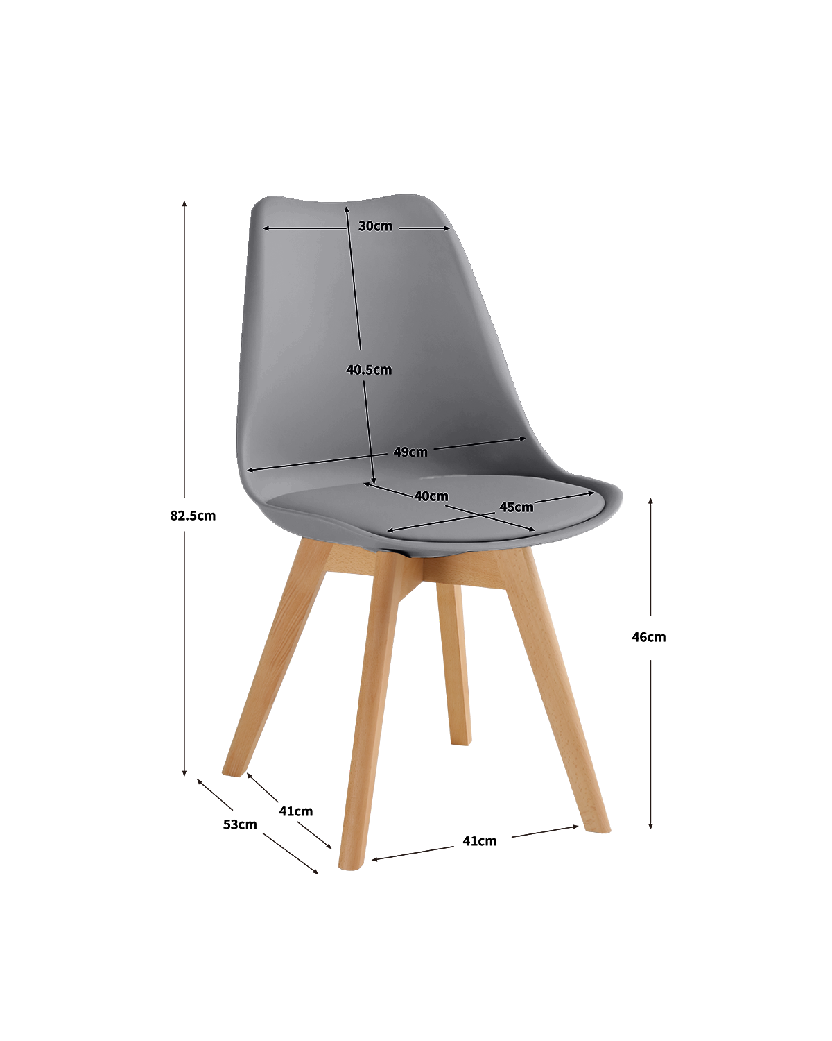 Set de 4 sillas de comedor Mavis