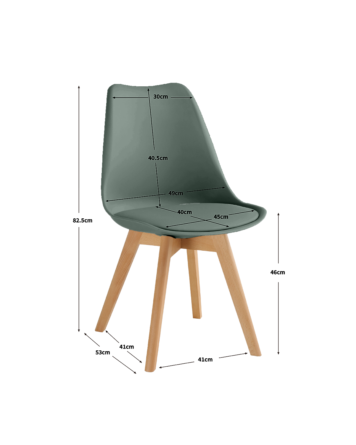 Set de 4 sillas de comedor Mavis