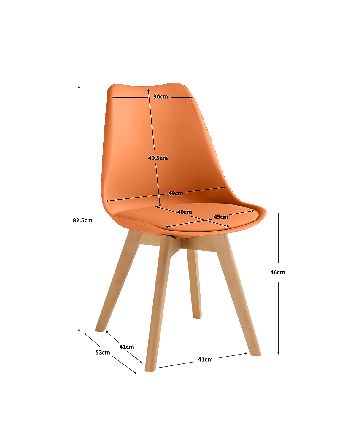 Set de 4 sillas de comedor Mavis