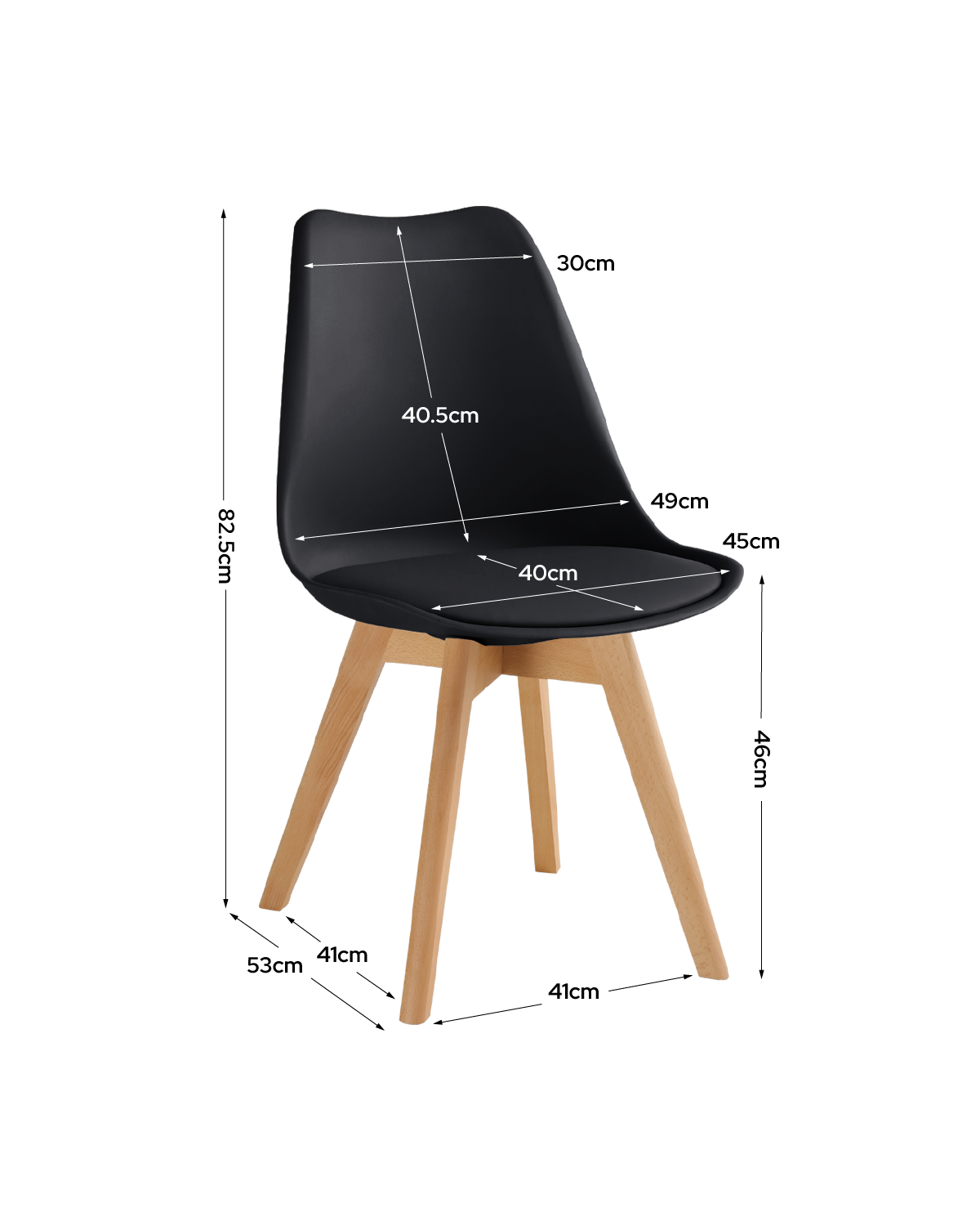 Set de 4 sillas de comedor Mavis