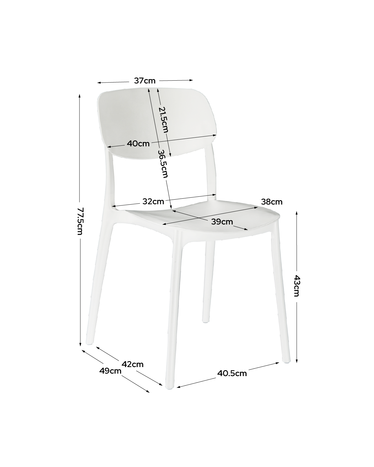 Set de 4 sillas Dixie