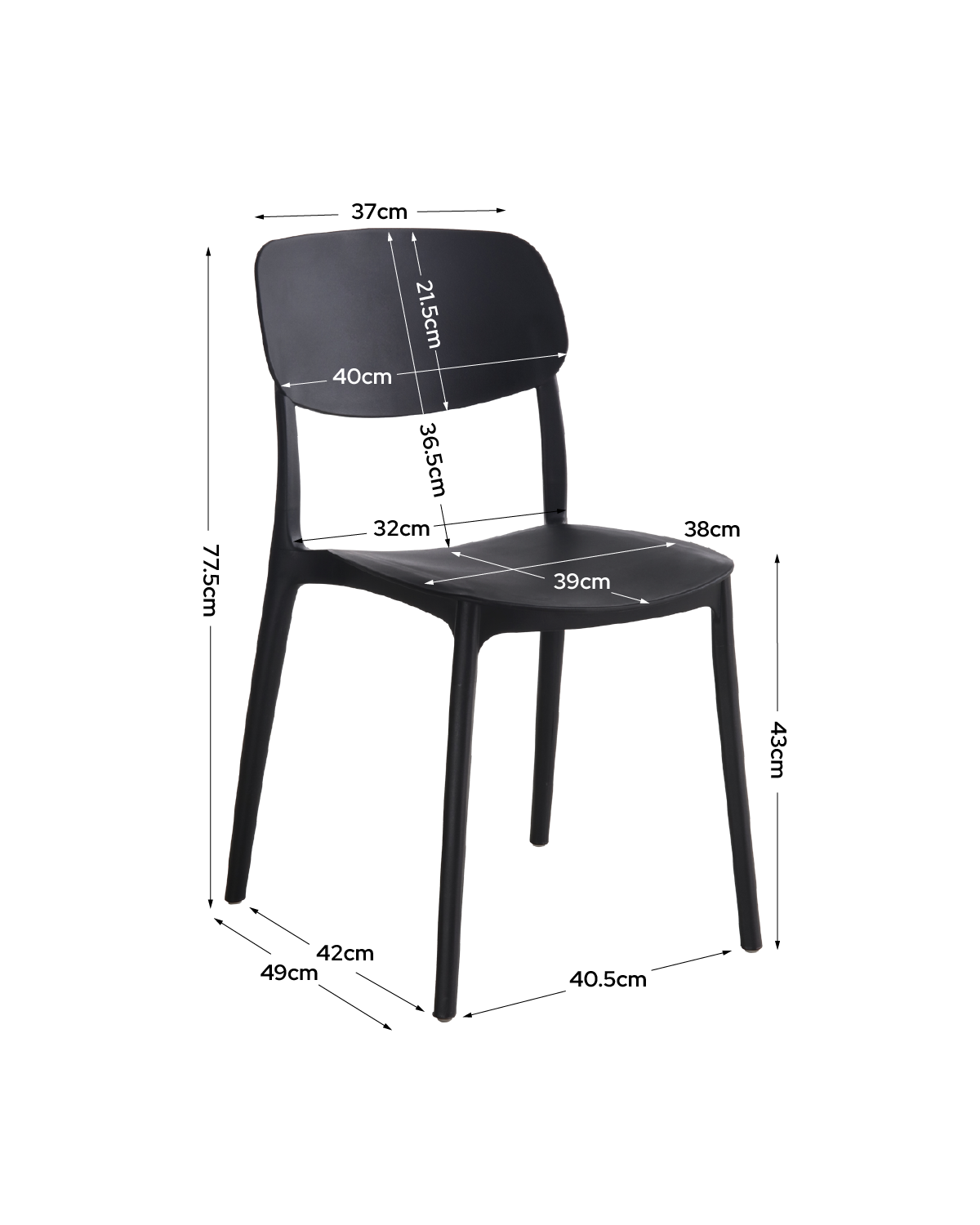 Set de 4 sillas Dixie