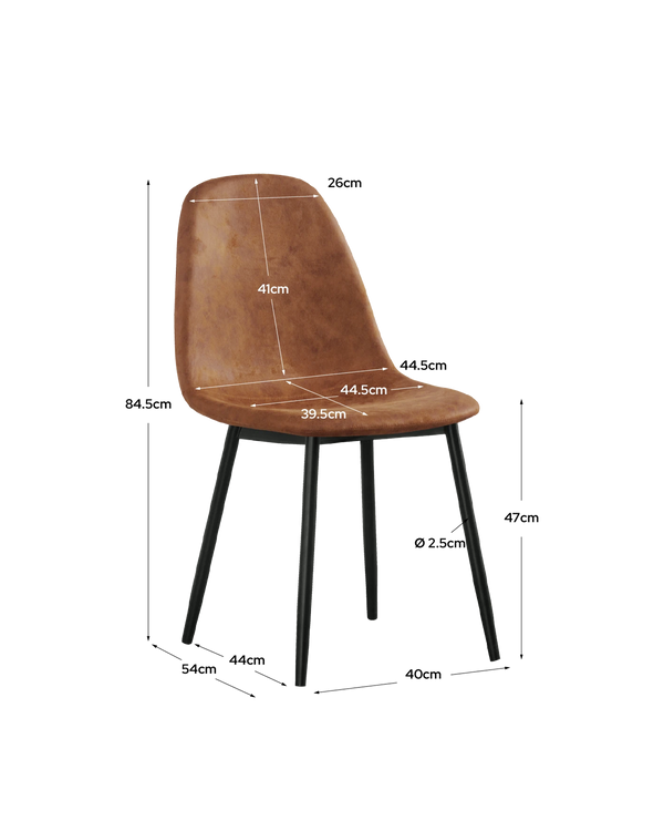 Pack ahorro de mesa de sobre irregular Thelma y sillas Deana