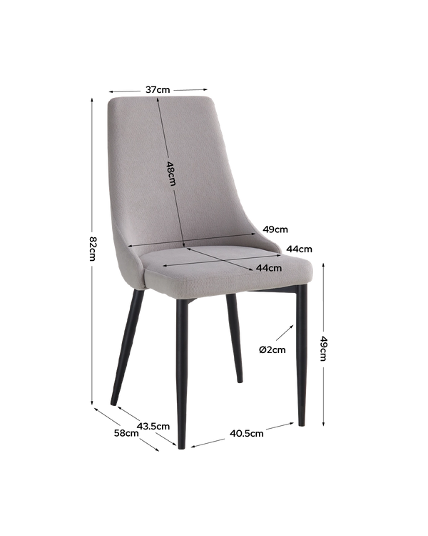 Pack ahorro de mesa extensible Ebony y sillas Agnes