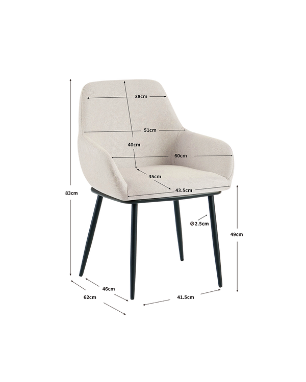 Pack ahorro de mesa Jacklyn y sillas Verna