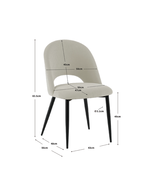 Pack ahorro de mesa extensible Cassie y sillas Hollie