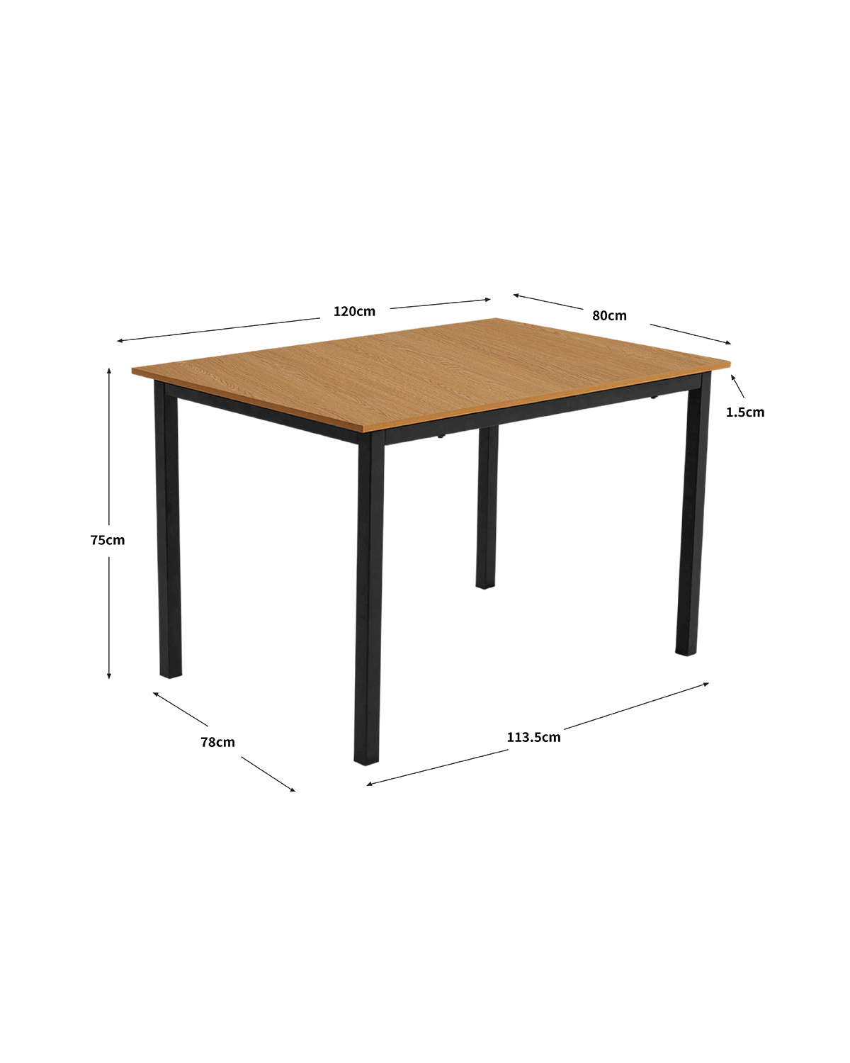 Mesa de comedor rectangular extensible Elba