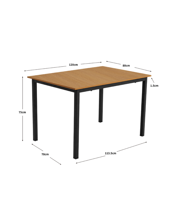 Mesa de comedor rectangular extensible Elba