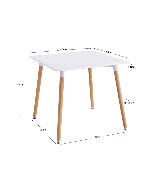 Mesa de comedor cuadrada Nola